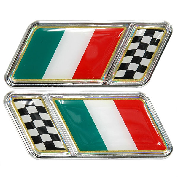 Italian Flag 3D Sticker with Frame