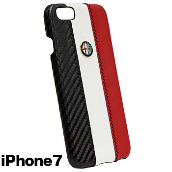 Alfa Romeo純正iPhone7/6/6s背面ケース-Stripe-ホワイト