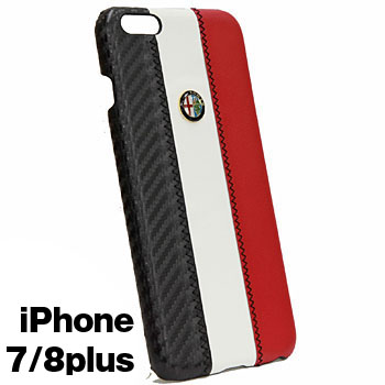 Alfa Romeo純正iPhone6/6s Plus背面ケース-Stripe-ホワイト