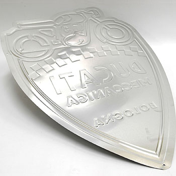 DUCATI MECCANICA Enblem Shaped Metal Sign Plate