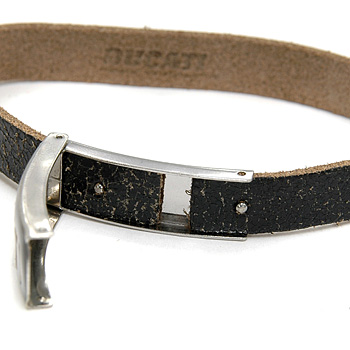 DUCATI Leather Bracelet-Retro/Gray-