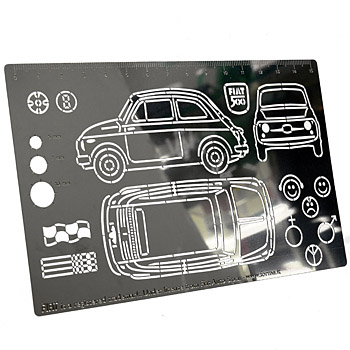 FIAT 500お絵描きステンシルプレート
