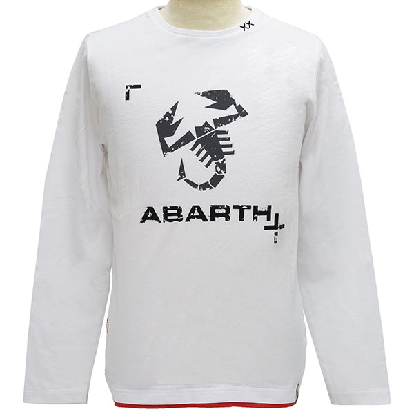 ABARTH純正長袖Tシャツ-ロゴ/ホワイト-