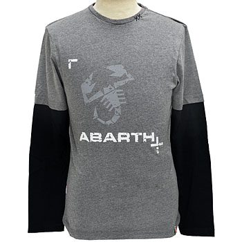 ABARTH純正長袖Tシャツ-ロゴ/グレー-