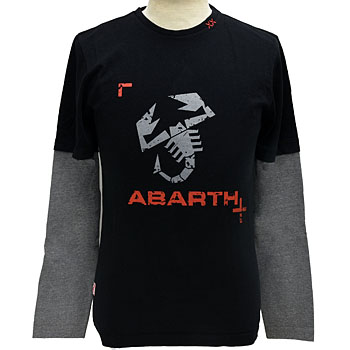 ABARTH純正長袖Tシャツ-ロゴ/ブラック-