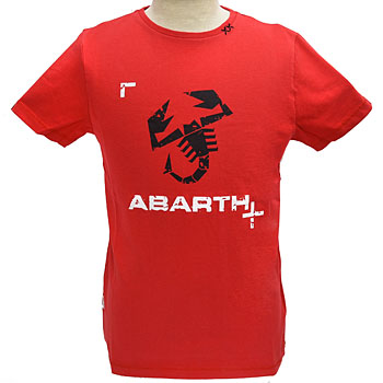 ABARTH純正Tシャツ-ロゴ/レッド-