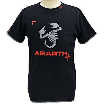 ABARTH純正Tシャツ-ロゴ/ブラック-