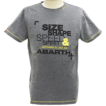 ABARTH純正SIZE SHAPE SPEED & SPIRIT Tシャツ/グレー