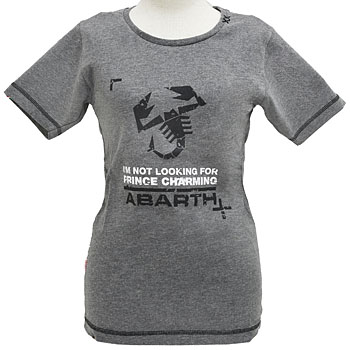 ABARTH純正レディスTシャツ-PRINCE CHARMING/グレー-