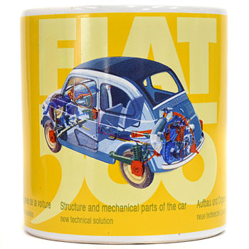 FIAT 500マグカップ(Yellow 500)