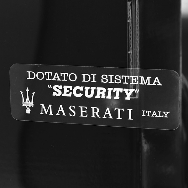 MASERATI Security Sticker(White)