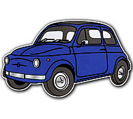 FIAT初代500ステッカー(Large)