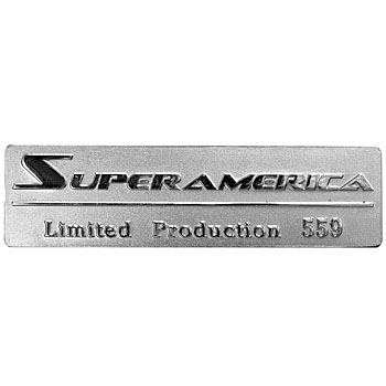 Ferrari Super America Limited Plate