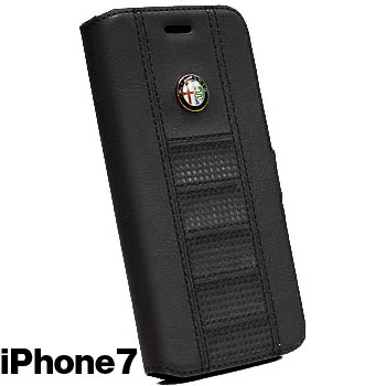 Alfa Romeo純正iPhone7/6/6s手帳型ソフトケース(ブラック)