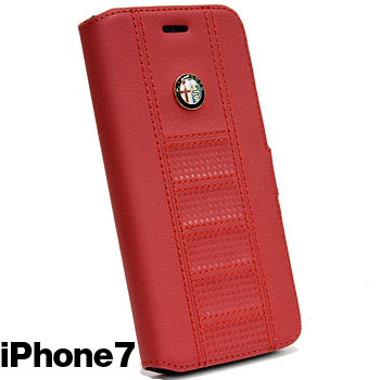 Alfa Romeo純正iPhone7/6/6s手帳型ソフトケース(レッド)