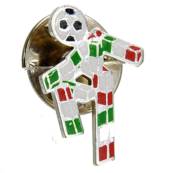 ITALIA 90 Pin Badge -Sterling Silver-