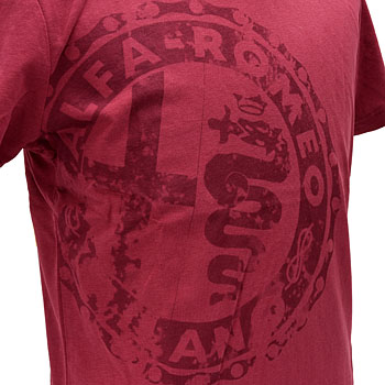 Alfa Romeo Vintage Print T-Shirts(Red)