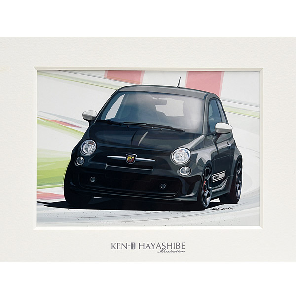 500 ABARTH Illustration(Black) by Kenichi Hayashibe