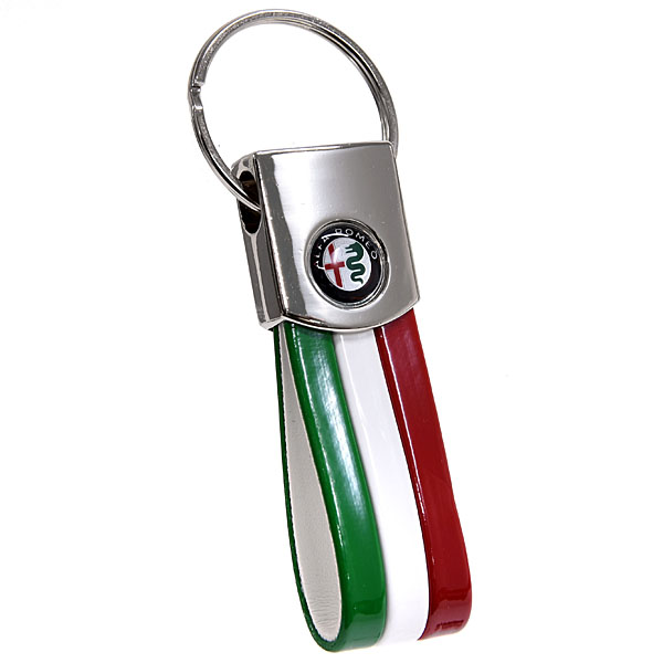 Alfa Romeo Tricolor Keyring(New Color Emblem)