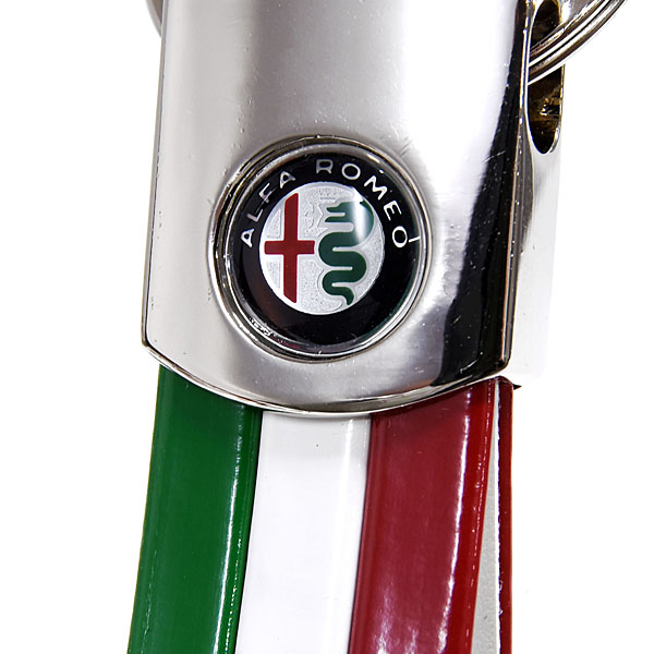 Alfa Romeo Tricolor Keyring(New Color Emblem)