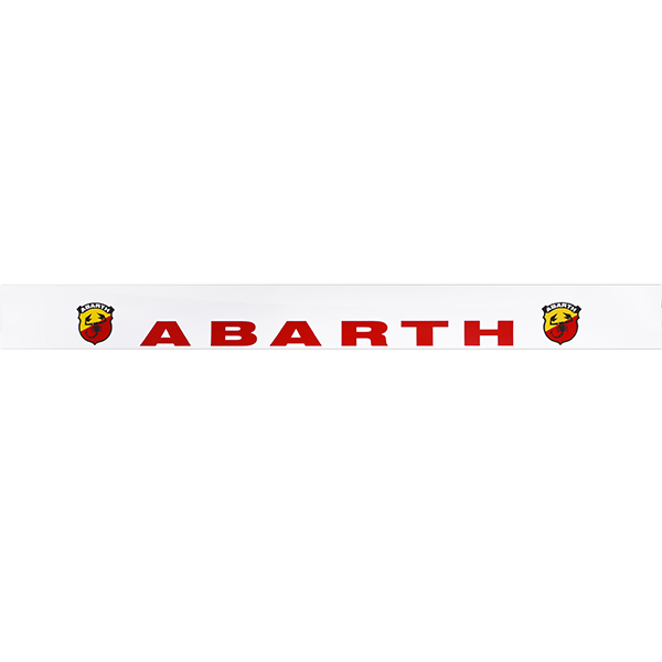ABARTH ロゴウィンドウシールド用ステッカー (ホワイトベース)