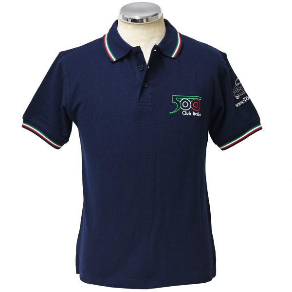 FIAT 500 CLUB ITALIA Polo Shirts(Navy)