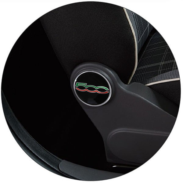 FIAT 500 Round Shaped 3D Sticker(75mm)