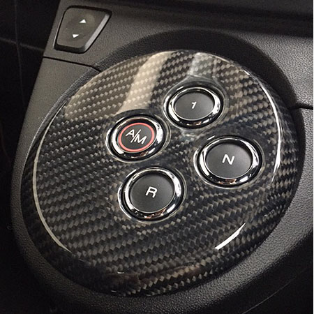 ABARTH 500 カーボンシフトスイッチパネル(スムースタイプ)by THREE HUNDRED