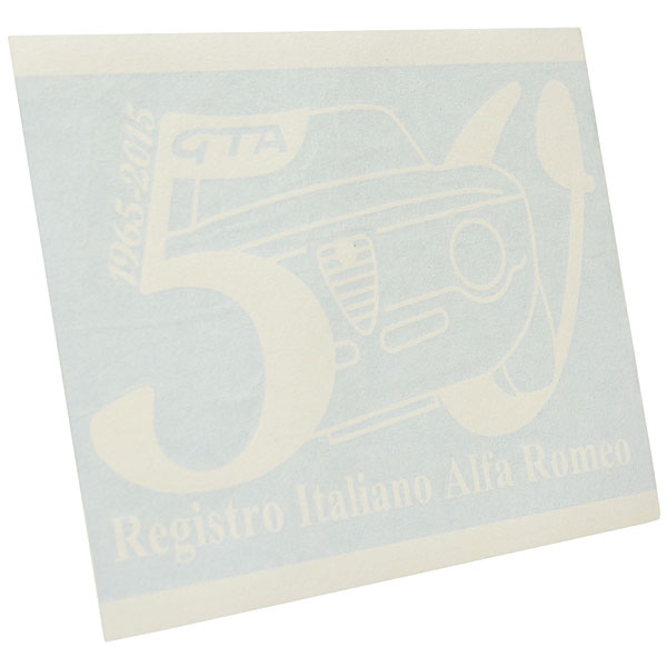 Alfa Romeo Giulia GTA 50 anni Memorial Sticker(White) by RIA(Registro Italiano Alfa Romeo)