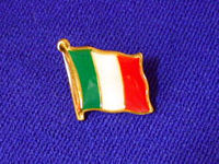 Italian Flag Pin Badge