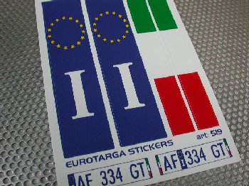 EU&Italian Flag Stickers Set