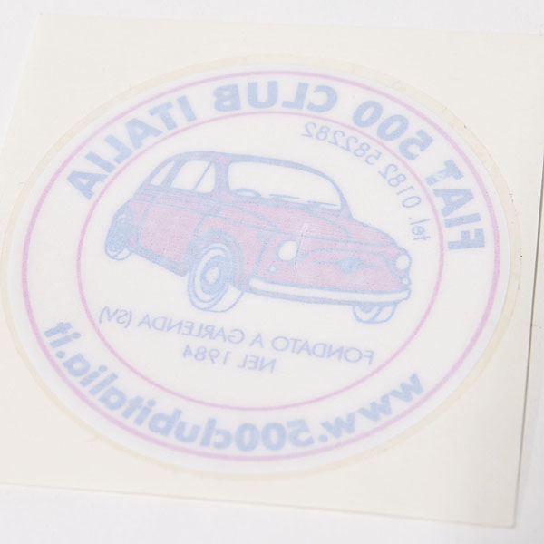 FIAT 500 CLUB ITALIA Sticker(Reverse Type)