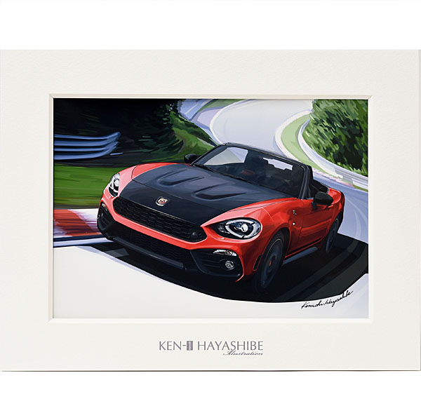 ABARTH124spider(レッド )イラストレーションby 林部研一