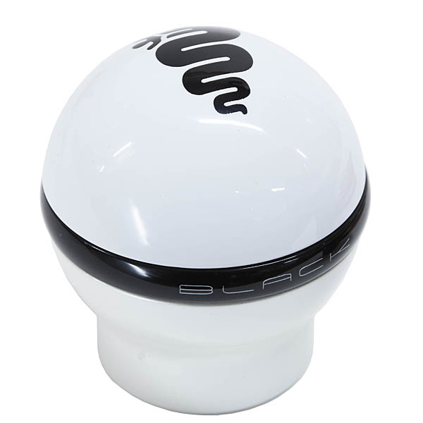 Alfa Romeo Biscione Aluminium Gear Knob(Reverse Lock/White/Black Line)<br><font size=-1 color=red>07/04到着</font>