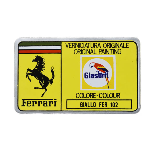Ferrari Paint Code Sticker(Giallo Ferrari)