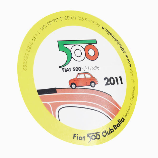 FIAT 500 CLUB ITALIA 2011 Sticker(Reverse Type)