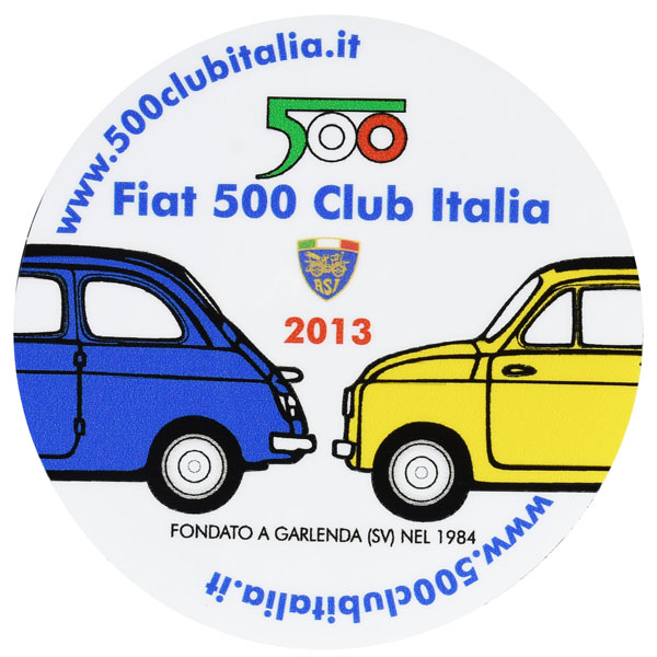 FIAT 500 CLUB ITALIA 2013 Sticker(Reverse Type)