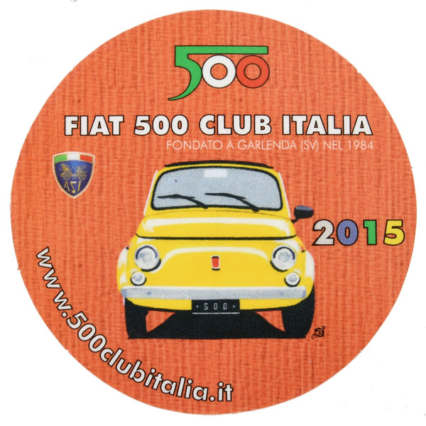 FIAT 500 CLUB ITALIA 2015 Sticker(Reverse Type)