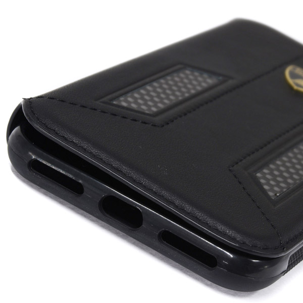 Lamborghin iPhone7 Book Shaped Leather Case(Black/Carbon)