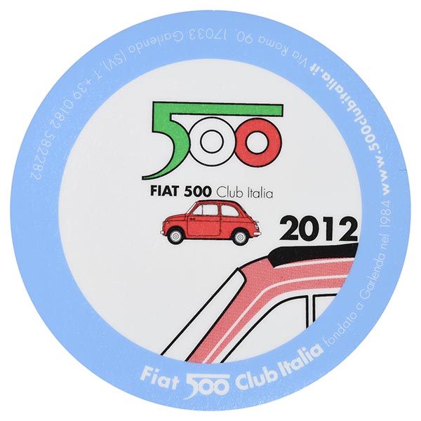 FIAT 500 CLUB ITALIA 2012ステッカー(裏貼りタイプ)