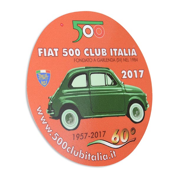 FIAT 500 CLUB ITALIA 2017 Sticker(Reverse Type)