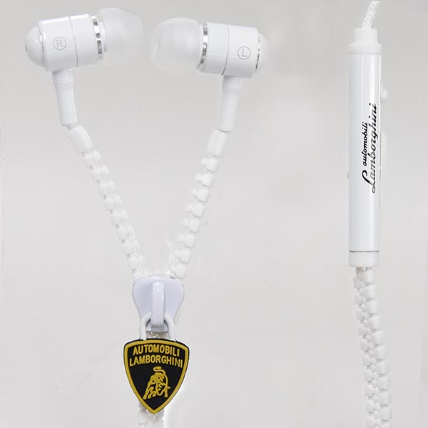 Lamborghini  Earphone (Zipper type /White)