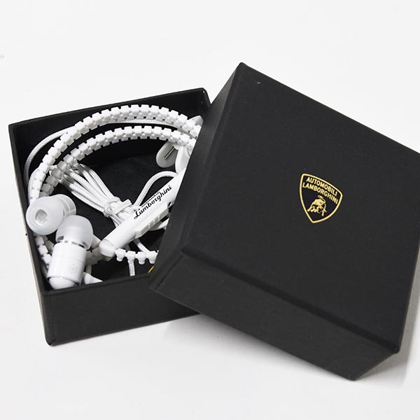 Lamborghini  Earphone (Zipper type /White)