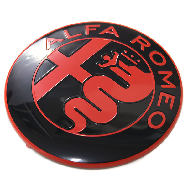 Alfa Romeo New Aluminium Emblem(Black/Red)