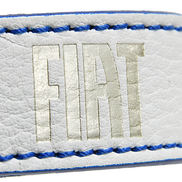 FIAT Leather Strap Keyring(Blue)