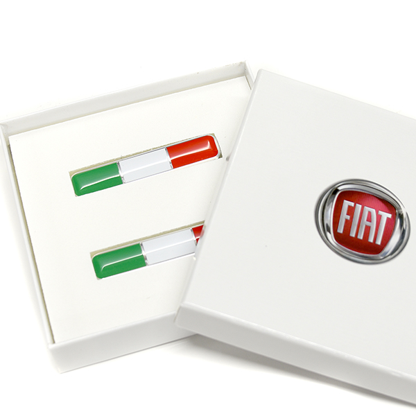 FIAT Genuine Italian Flag Emblem Set