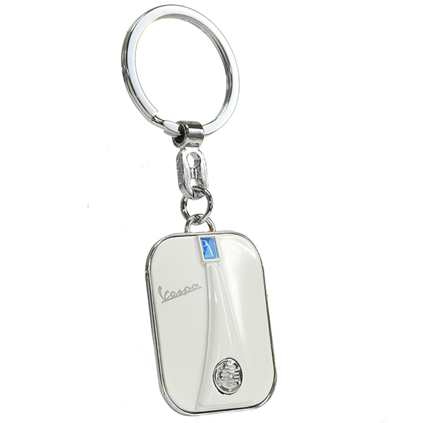 Vespa Official Front Cowl Shaped Keyring(White) 