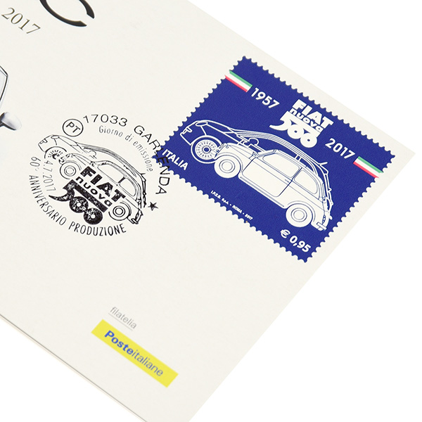 FIAT 500 60anni Memorial Stamp & Card