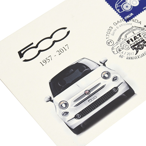 FIAT 500 60anni Memorial Stamp & Card