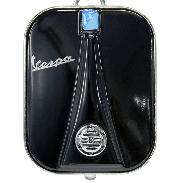Vespaオフィシャルフロントカウル型LEDキーリング(ブラック)